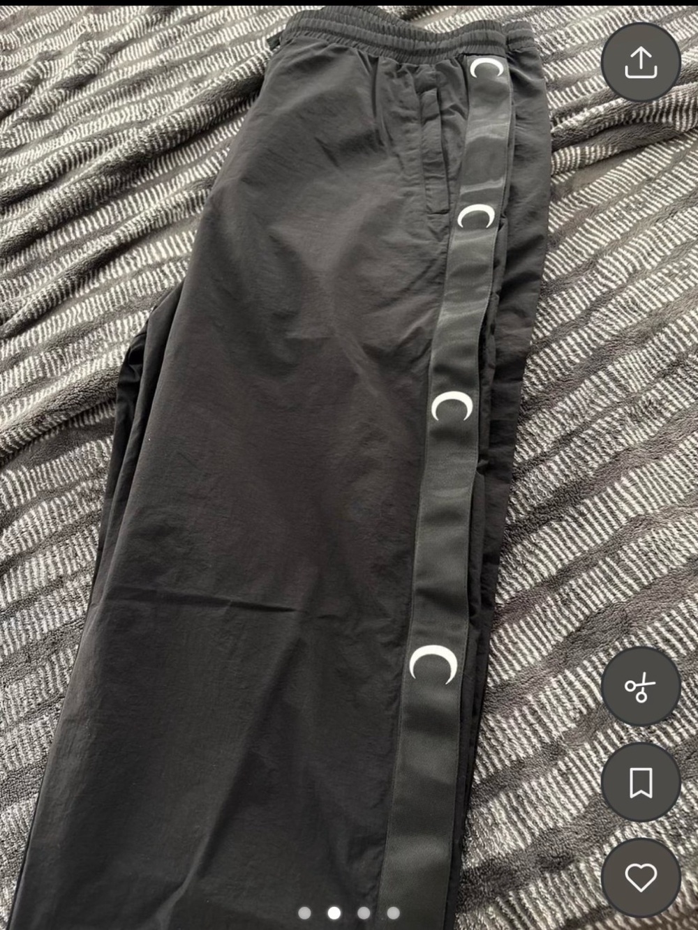 Black Scale Men's Black Joggers with Crescent Side Trim - Picture 2 of 2
